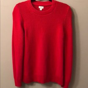 J Crew vibrant red knitted sweater